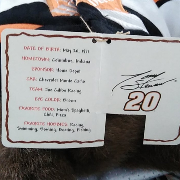 Boyds Bear NASCAR Tony Stewart - Picture 11 of 12